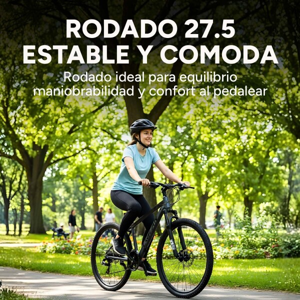 Bicicleta Crolan Montaña Rod 27.5 Freno Disco 21 Vel Shimano Color Gris