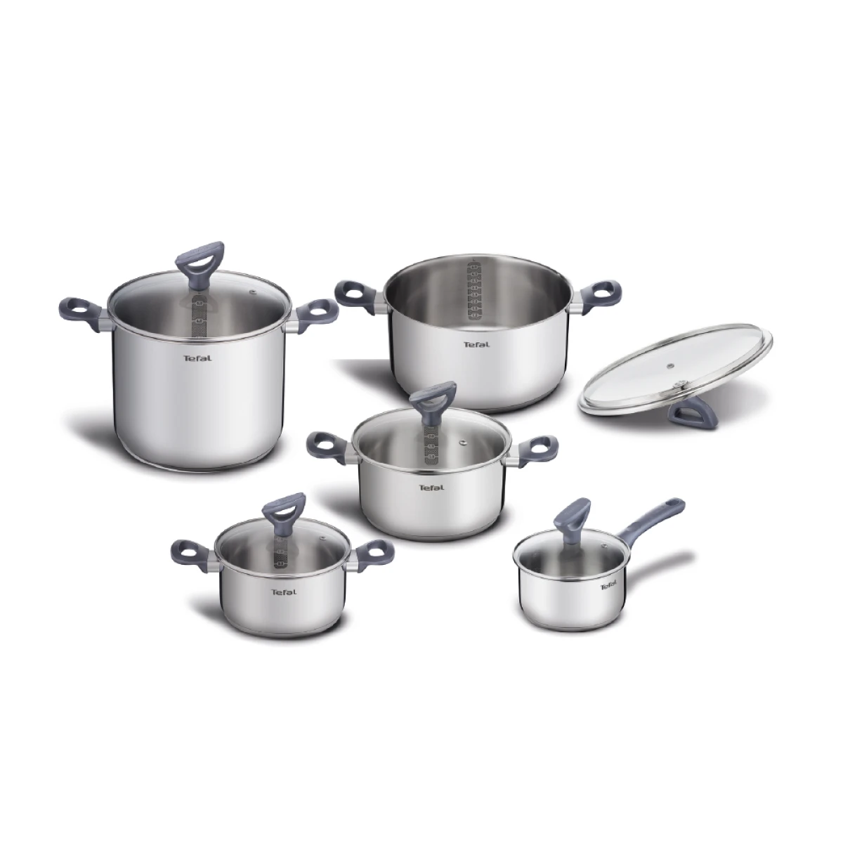 Batería de Cocina T-fal Daily Cook Ss 10 Piezas - ACERO-INOXIDABLE 