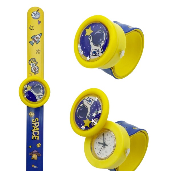 Reloj infantil astronauta amarillo