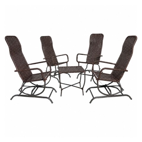 Juego de Jardín Movelmax Viviana 4 Sillas con Mesita Juego de Jardín Movelmax Viviana 4 Sillas con Mesita