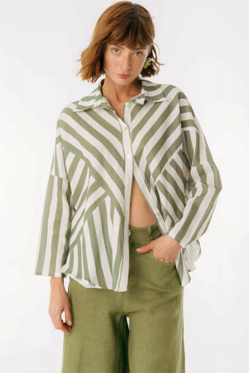 Camisa Zeia Rayas Verde