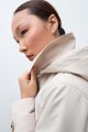 Trench impermeable capucha desmontable beige