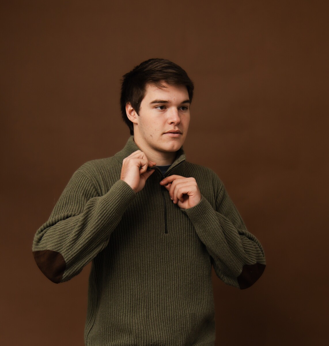 Zip Sweater Men - Verde Seco 