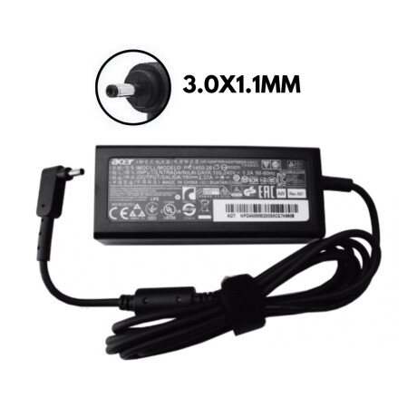 Cargador Acer 19v 3.42a 65w 3.0 X 1.1mm Fino Cargador Acer 19v 3.42a 65w 3.0 X 1.1mm Fino