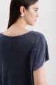 Blusa Athenia Azul Lurex