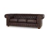 Sillón 100% Cuero - 3 Cuerpos - Chesterfield Caramelo