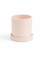 MACETA CERÁMICA CON PLATO S ROSA