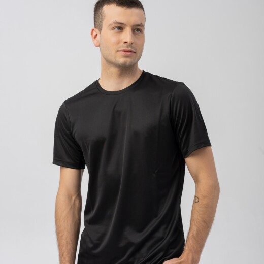 Remera Menpi Alta Calidad Running Hombre Negro S/C