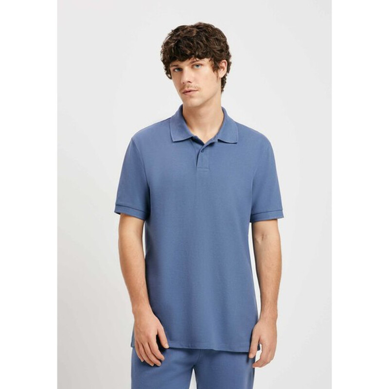 CAMISA POLO MM MASC AZUL MEDIO