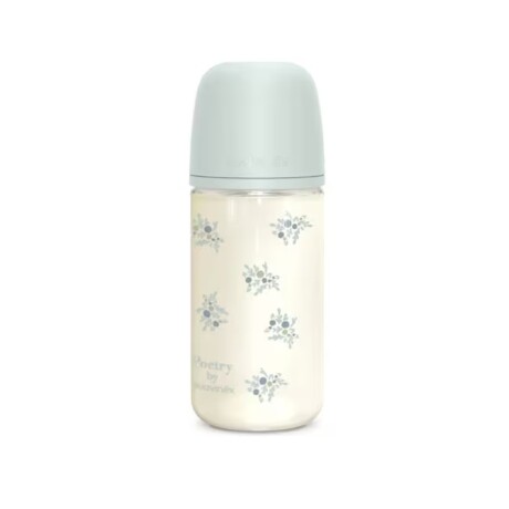Mamadera Vidrio 240ml 3m+ poetry aqua