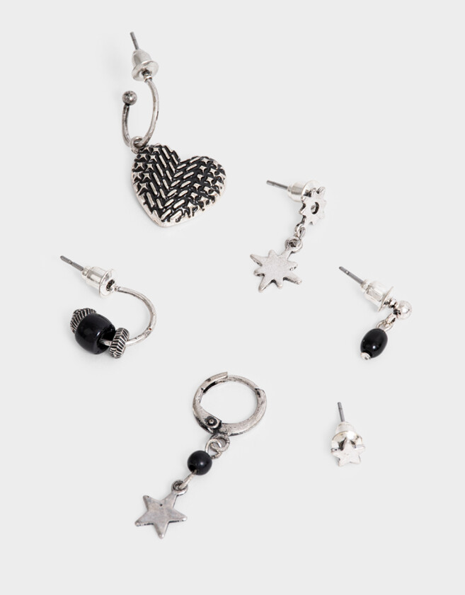 Aros Sets Antique Silver Set De Aros Antique - Plateado Antique Silver