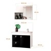 Mueble Baño Luna + Bacha + Espejo Premium 15mm Mueble Baño Luna + Bacha + Espejo Premium 15mm