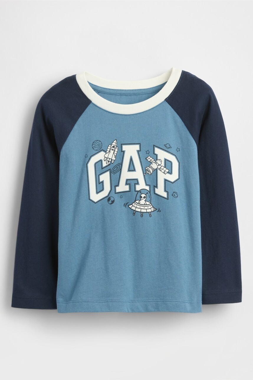 Remera Logo Gap Toddler Niño Cornflower829