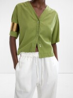 Camisa Manga Corta 100% Lyocell verde