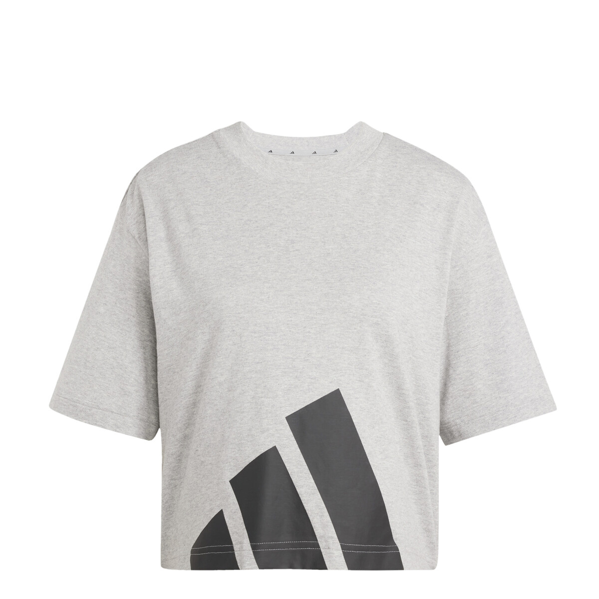 Remera de Mujer Adidas Big Logo - Gris - Negro 