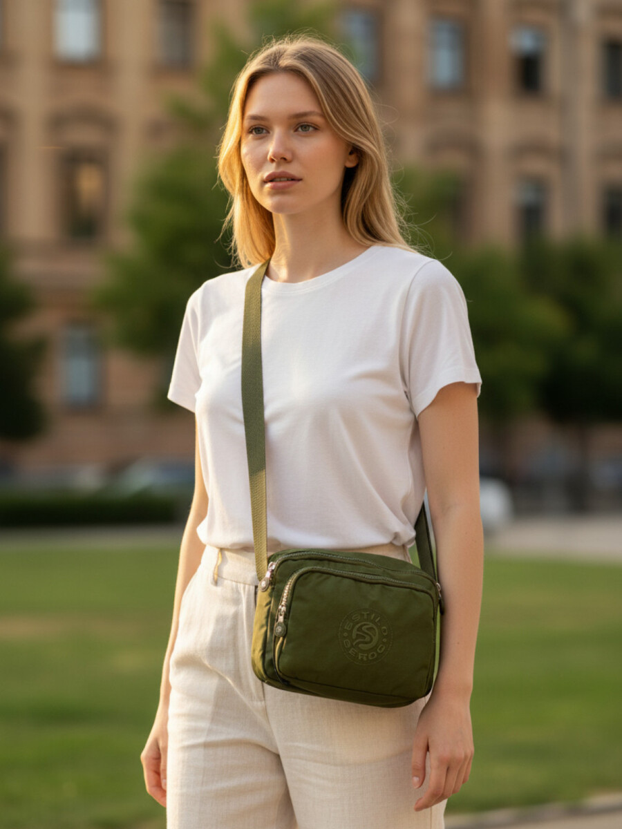 Morral con bolsillos - verde 