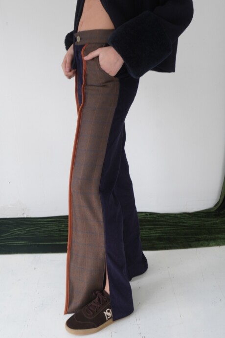 Tweed Pants Azul / Tweed Habano