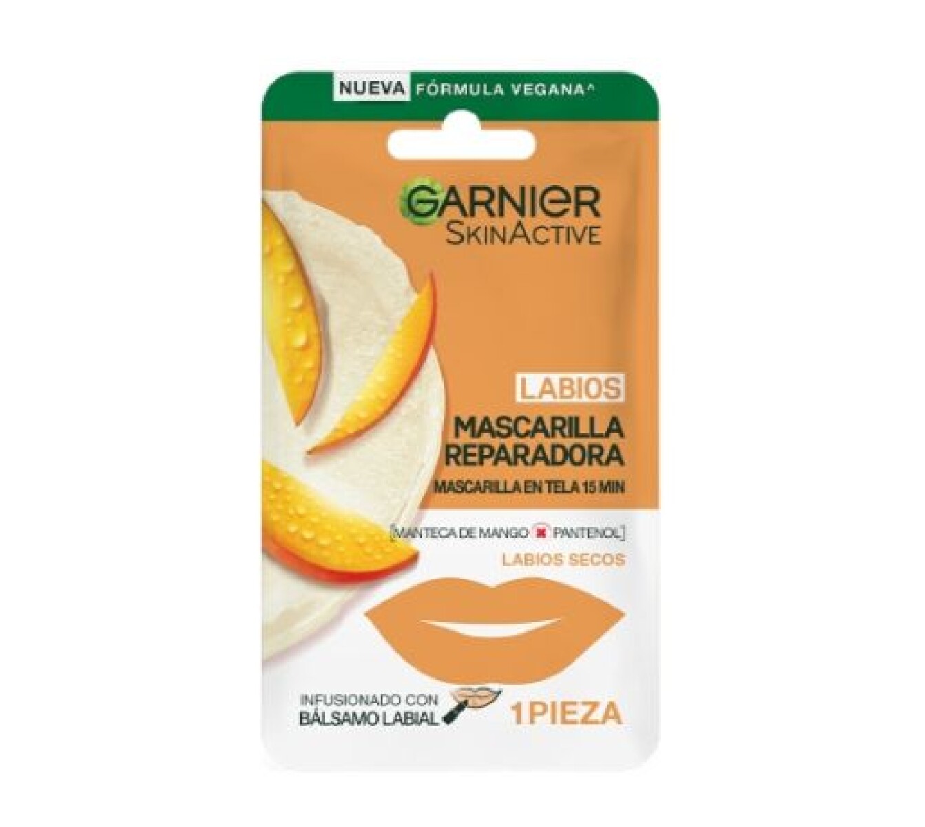 Garnier Mascara de Tela Hidra Bomb Labios Manteca de Mango y Pantenol – Hidratación Intensa