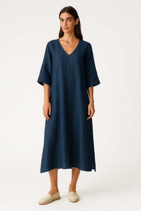 Vestido Judhit Azul Grisaceo