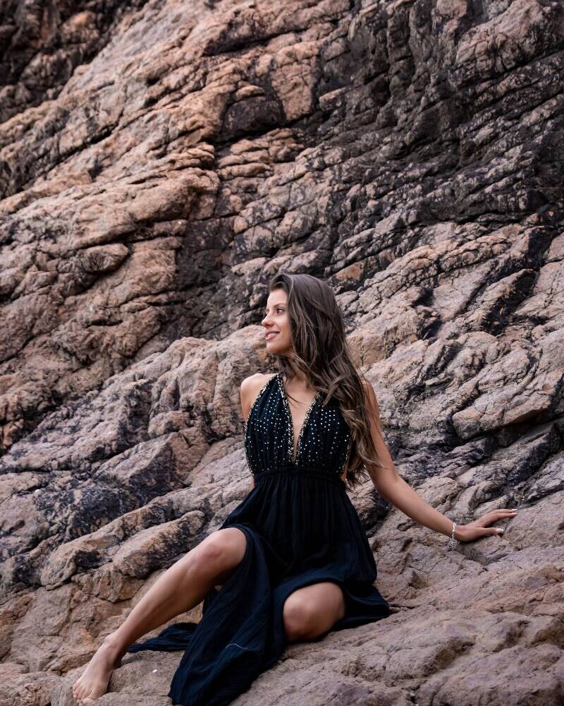 AIALA DRESS BORDADO Negro