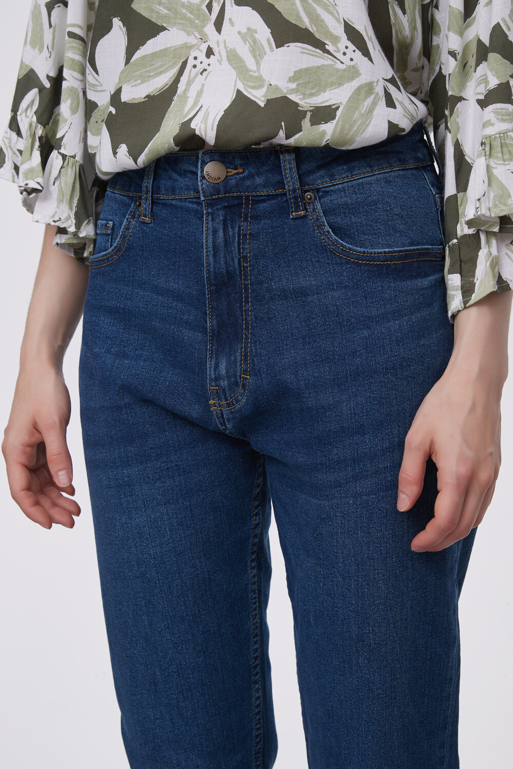 Pantalon Jeaniu Azul Indigo