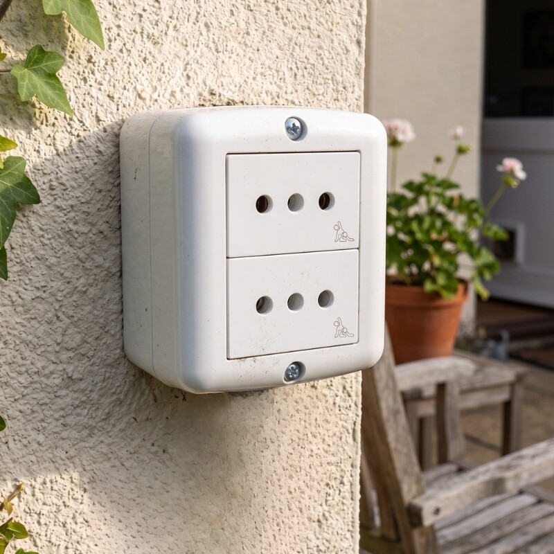 CAJA EXTERIOR CON 2 TOMAS ATENEA Caja Exterior con 2 Tomas 2P+T Atenea Blanco
