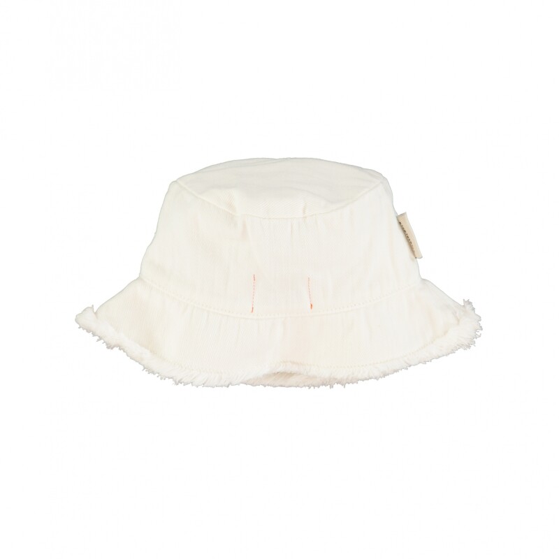 SS25.AC2501 Gorro De Playa Niños Blanco Eighties Piupiuchick - 3 A 10 Años