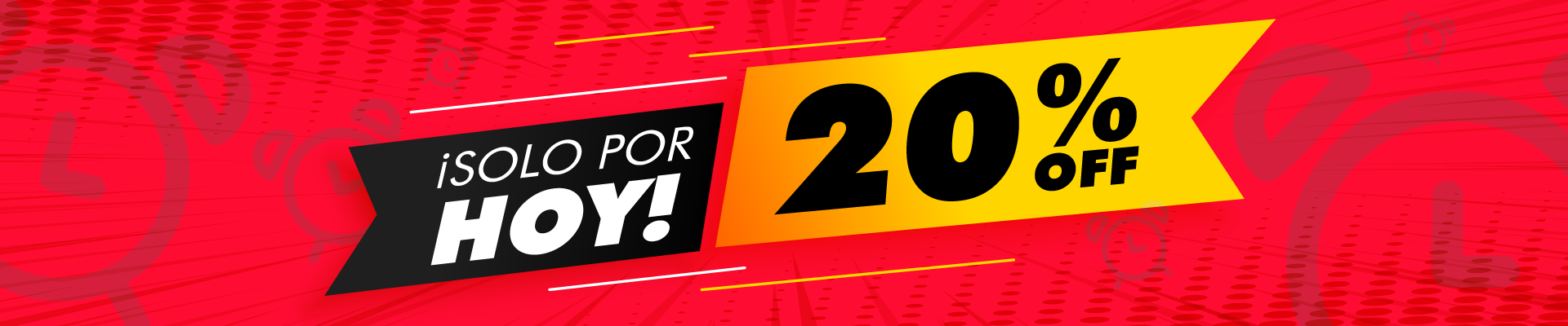 Solo por HOY 20% OFF