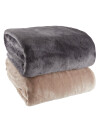 Manta GULSKOLM fleece 220x240 gris Manta GULSKOLM fleece 220x240 gris