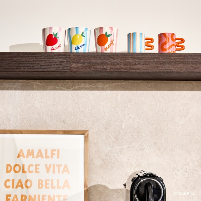 QR148-01573 Taza Ceramica Para Expresso Que Rico - Aurora Curvas