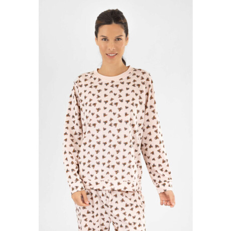 Pijama flor leopard Lila