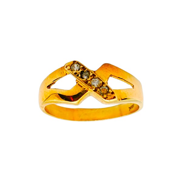 Anillo-Oro bajo-Piedra Zirconia-AN8044 conpiedra