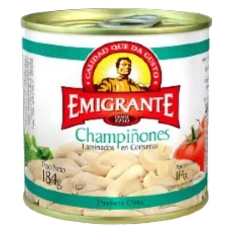 CHAMPIGNON LAMINADO LATA 184G EMIGRANTE CHAMPIGNON LAMINADO LATA 184G EMIGRANTE