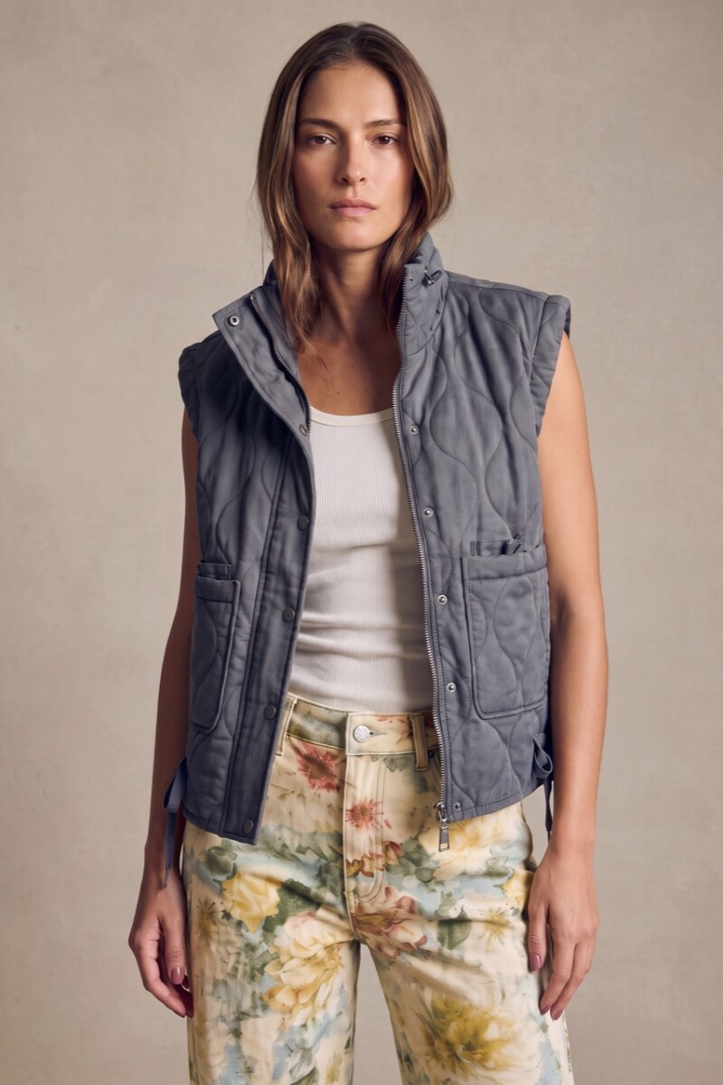Chaleco Lavado Reversible Gris Oscuro