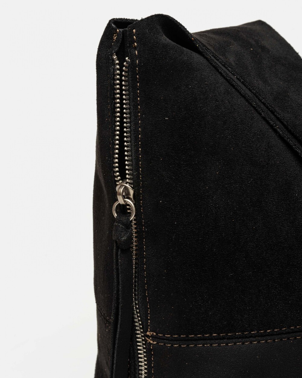 Shopper Amalfi en efecto gamuza Negro