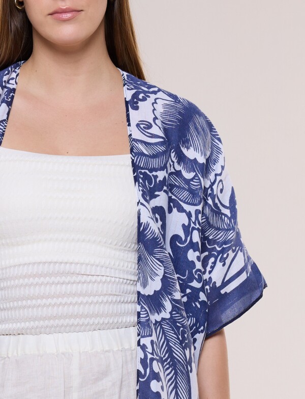Kimono Flores AZUL