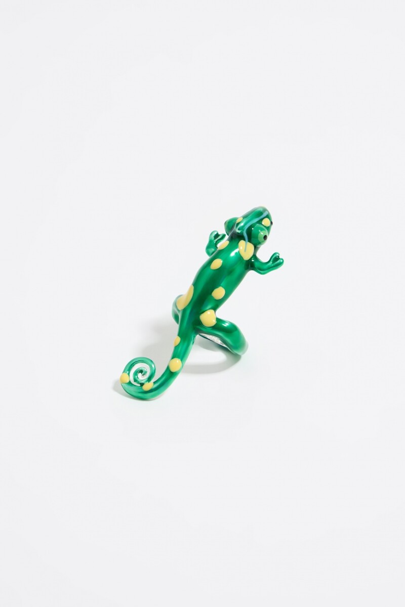 ANILLO CAMALEÓN ESMALTE Verde