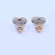 Caravanas oro 18k antiguas con brillantes y diamantes. Caravanas oro 18k antiguas con brillantes y diamantes.