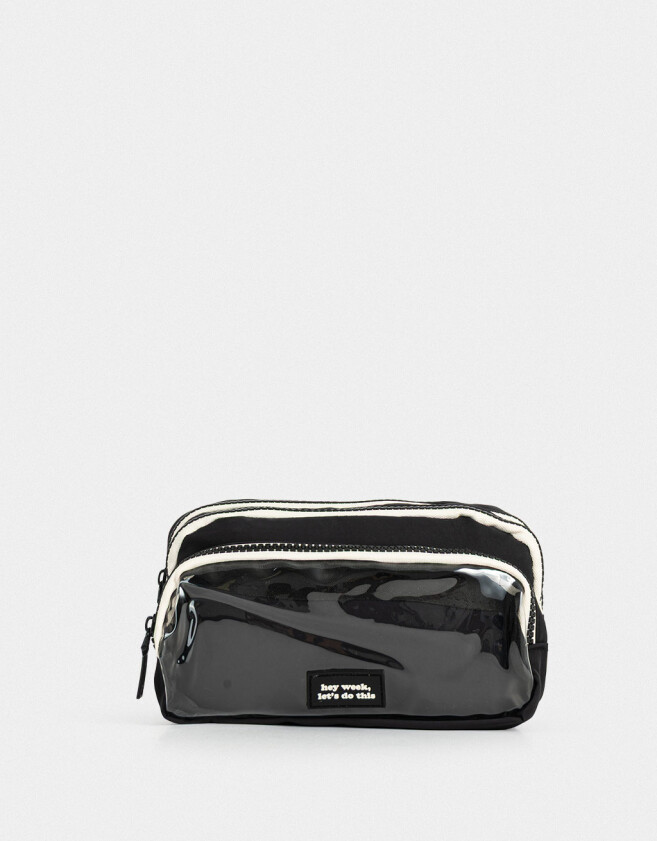 Porta Cosméticos Cartuchera Con Bolsillo "back To School" - Negro