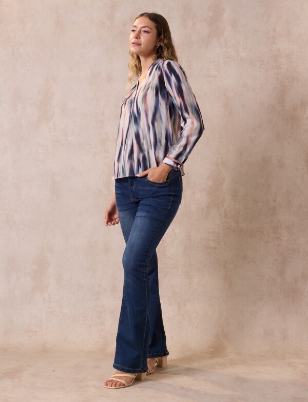 Blusa Printed MULTI/BLANCO
