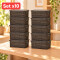 Set x10 caja simil ratán 4 lts CHOCOLATE