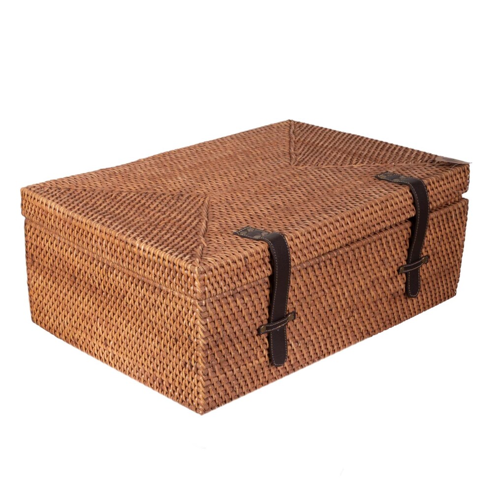 CAJA ORG RTB2477 RATTAN NATURAL-BEIGE RTB2477, NATURAL/NEGRO