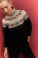 Polera con jacquard negro