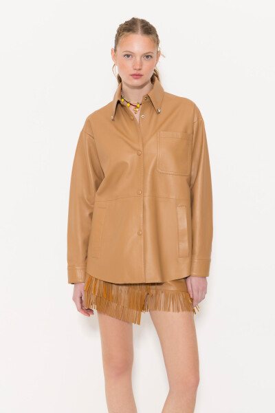 CAMISA SHINY Camel