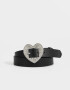 Cinturones y Fajas Boho Cinturón Hebilla Corazón - Negro