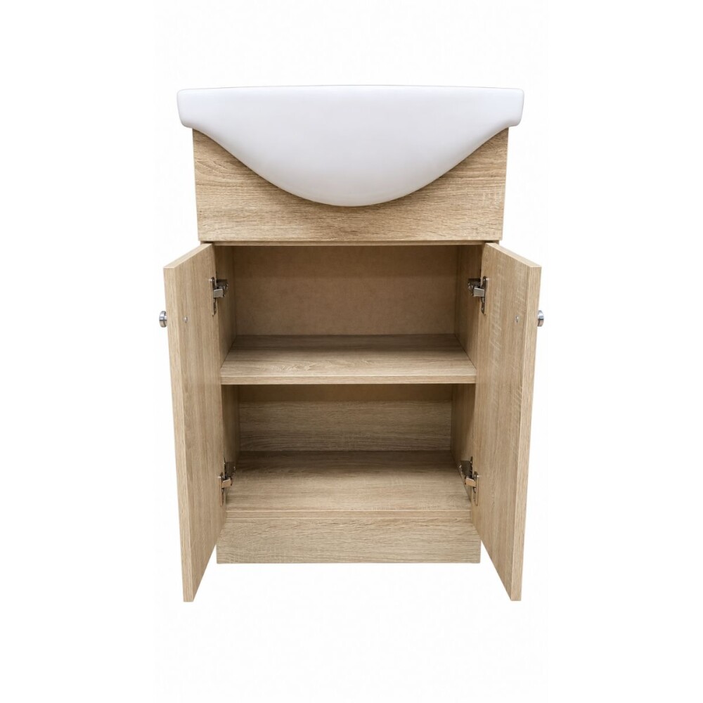 Mueble de baño de pie OAK 50 cm con bacha de Loza Mueble De Baño De Pie Oak 50 Cm Con Bacha De Loza