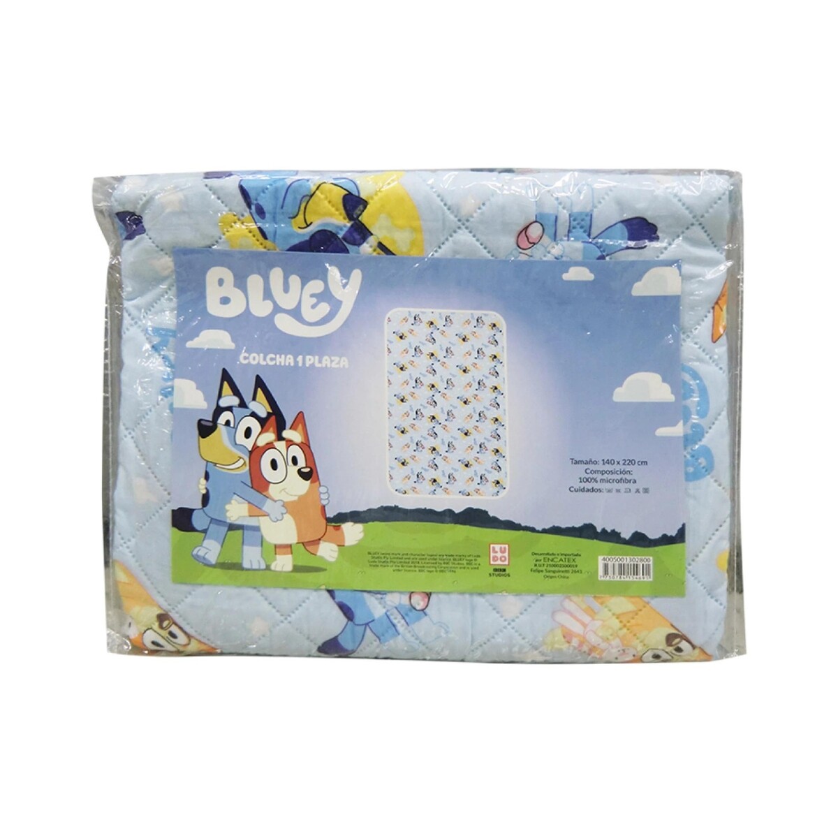 Colcha Infantil Bluey 1 Plaza Microfibra 