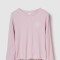 V-JPN LS LOGO RIB TEE PURE PINK
