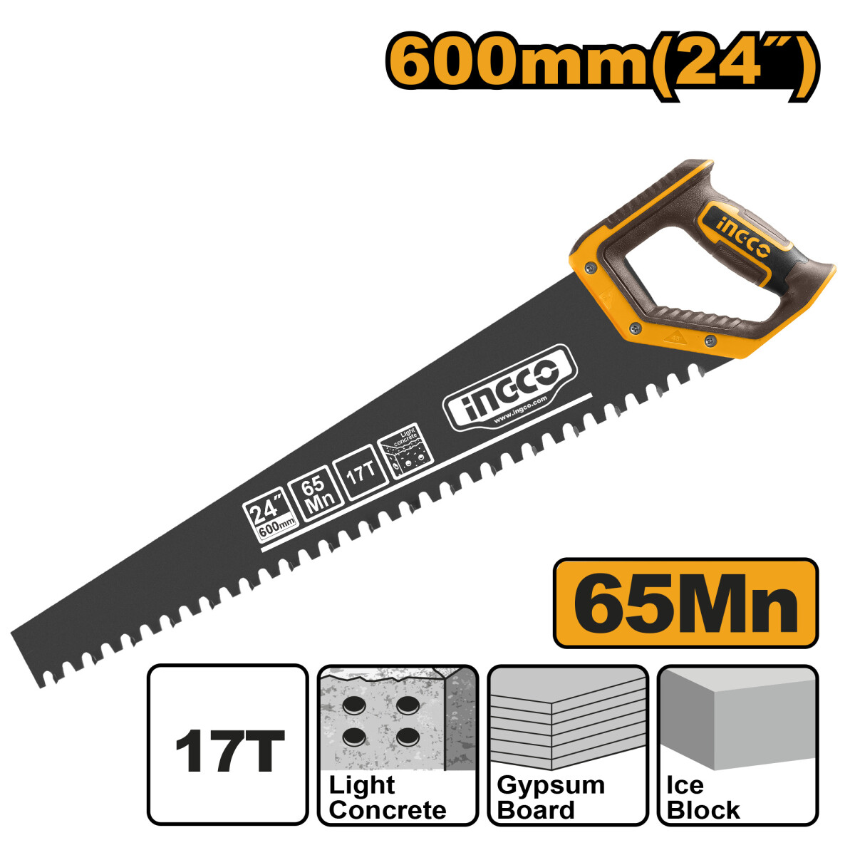 SERRUCHO 600MM INDUSTRIAL 24´´ 600MM MULTIUSO INGCO HCBS016001 