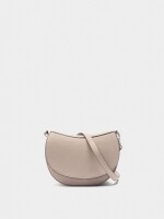 Bolso Bandolera Efecto Piel Con Solapa rosa